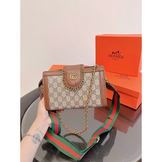 Túi đeo chéo gc thổ cẩm viền xích