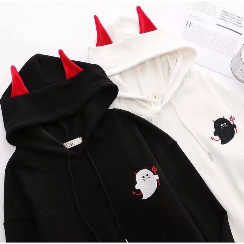 ÁO HOODIE CON QUỶ CUTE HOT UNISEX CAO CẤP VẢI MỀM MỊN ẤM ÁP KHÔNG XÙ LÔNG 1KENZ | WebRaoVat - webraovat.net.vn