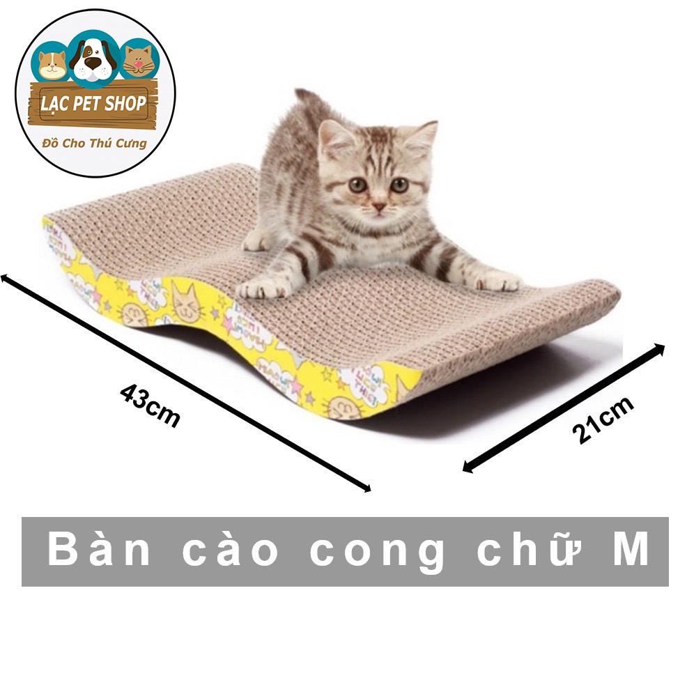 Bàn Cào Móng Cho Mèo - Đồ Chơi Cho Thú Cưng - 2 Mẫu Lượn Sóng Và Thẳng