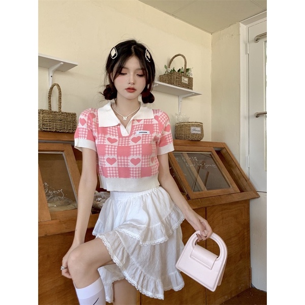 💥💥 ÁO POLO CROPTOP TRÁI TIM ĐỘC LẠ CÁ TÍNH ✨