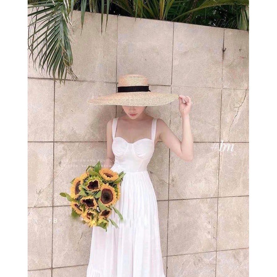 AB493_Đầm maxi voan trắng dài quây ngực_CHIBEST | BigBuy360 - bigbuy360.vn