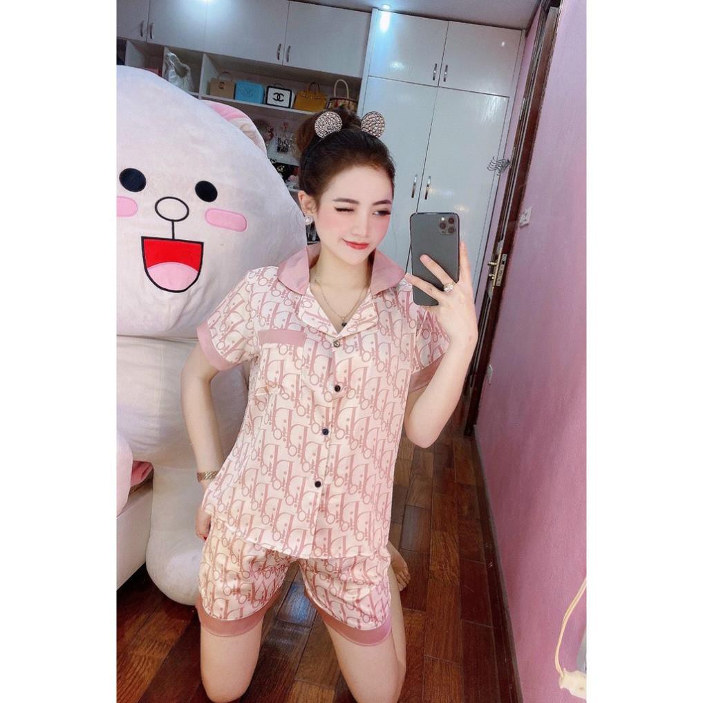 Bộ Đồ Pizama Lụa ,Bộ Lụa Satin Tay Cộc Quần Đùi Họa Tiết Cao Cấp [Hình Ảnh shop tự Chụp ] | BigBuy360 - bigbuy360.vn
