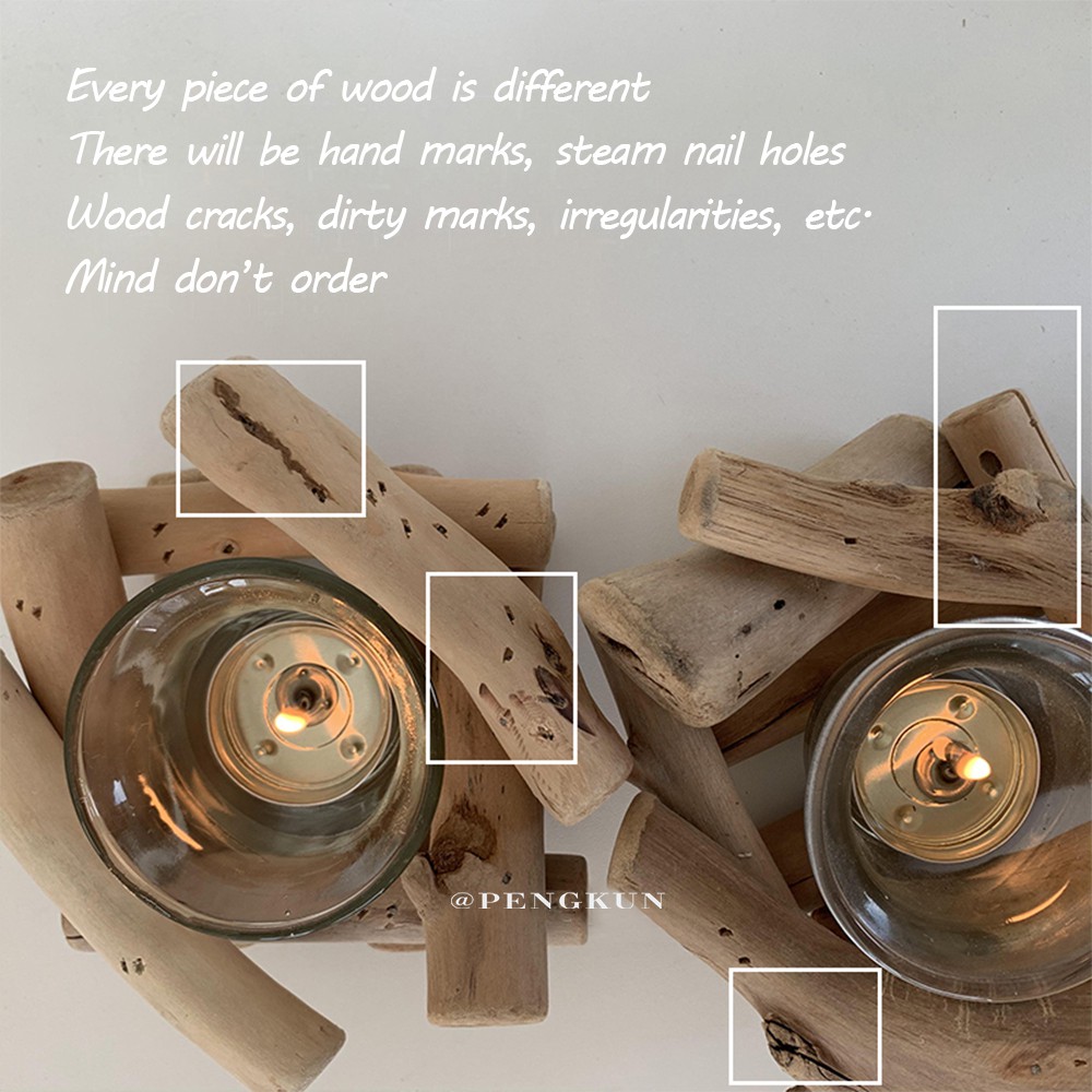 Giá đựng nến bằng gỗ phong cách cổ điển kiểu Châu Âu đơn giản dùng để trang trí nhà