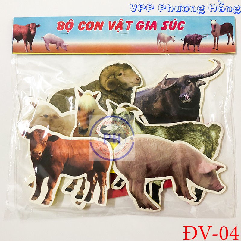 Bộ gia súc - động vật nuôi. Dạy bé nhận biết con vật