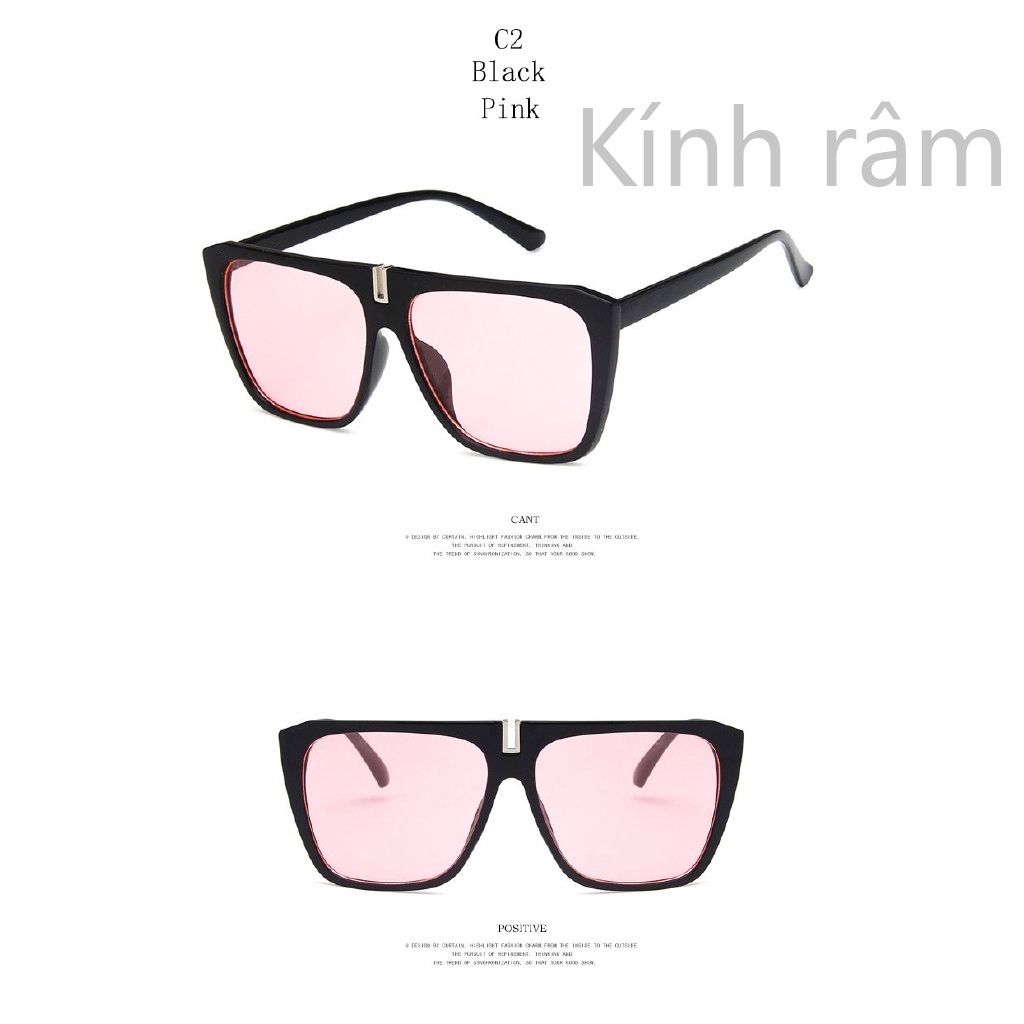 Kính mát nữ gọng vuông cổ điển chống tia UV400