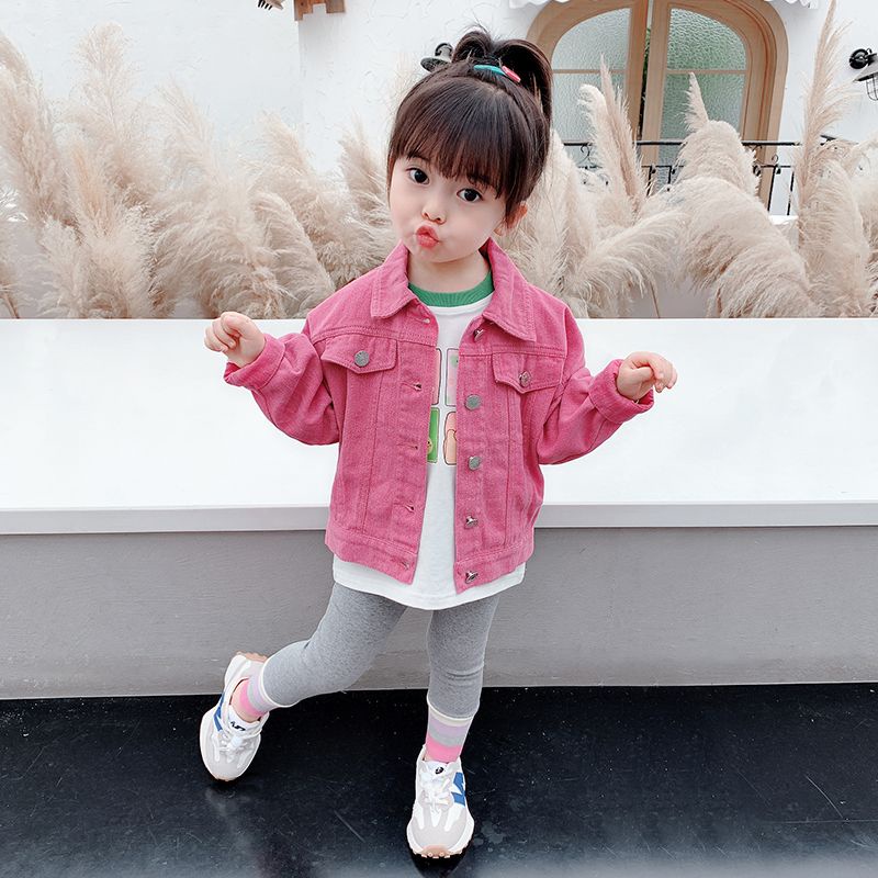 Áo Khoác Denim Thời Trang Xuân Thu 2022 Phong Cách Mới Cho Bé Gái