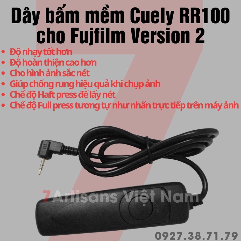 (CÓ SẴN) Dây bấm mềm Cuely RM-VPR1 cho Sony và RR-100 RR-90 cho Fujfilm bản Version 2 - Chính hãng Cuely