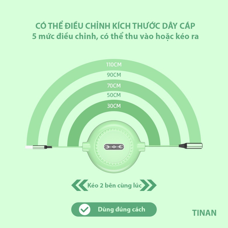 Cáp Sạc 3 Trong 1 Chất Lượng Cao 2A, IP,Micro USB,TypeC