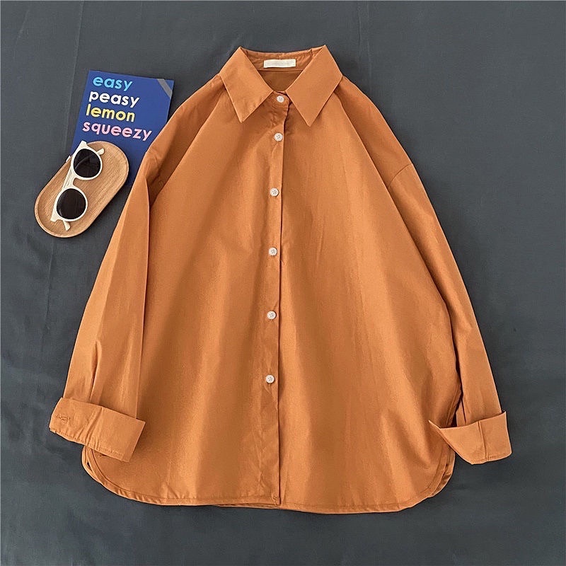 Áo sơ mi trắng basic trơn nhiều màu | BigBuy360 - bigbuy360.vn