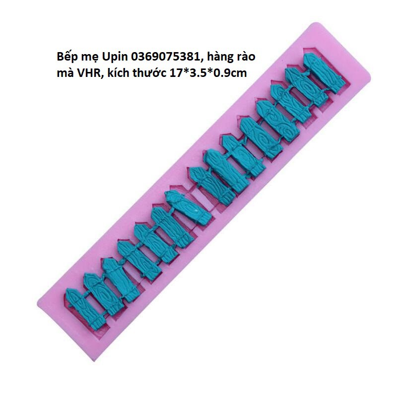 Khuôn silicon ốp viền hàng rào mã VHR làm bánh trang trí