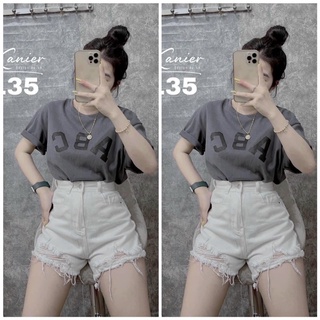 Quần short jeans nữ lưng cao rách kiểu (ảnh + clip thật)