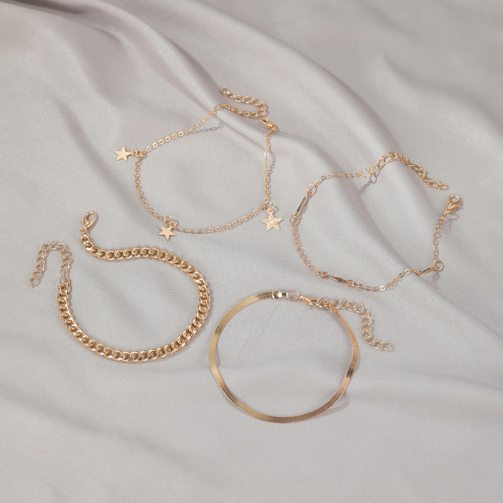 Set vòng tay nhiều lớp mặt hình ngôi sao thời trang cho nữ