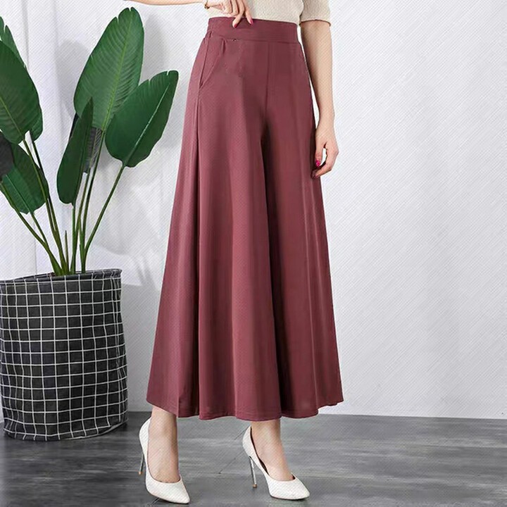 Quần ống suông lưng cao cạp chun xịn xò che khuyết điểm cho các nàng LN03 | BigBuy360 - bigbuy360.vn