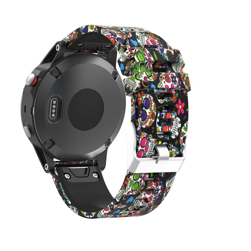 Dây đeo silicon in họa tiết trẻ trung thay thế cho đồng hồ thể thao Garmin Fenix 5 / for Garmin Fenix 6 / forerunner 935 945 /Garmin instinct
