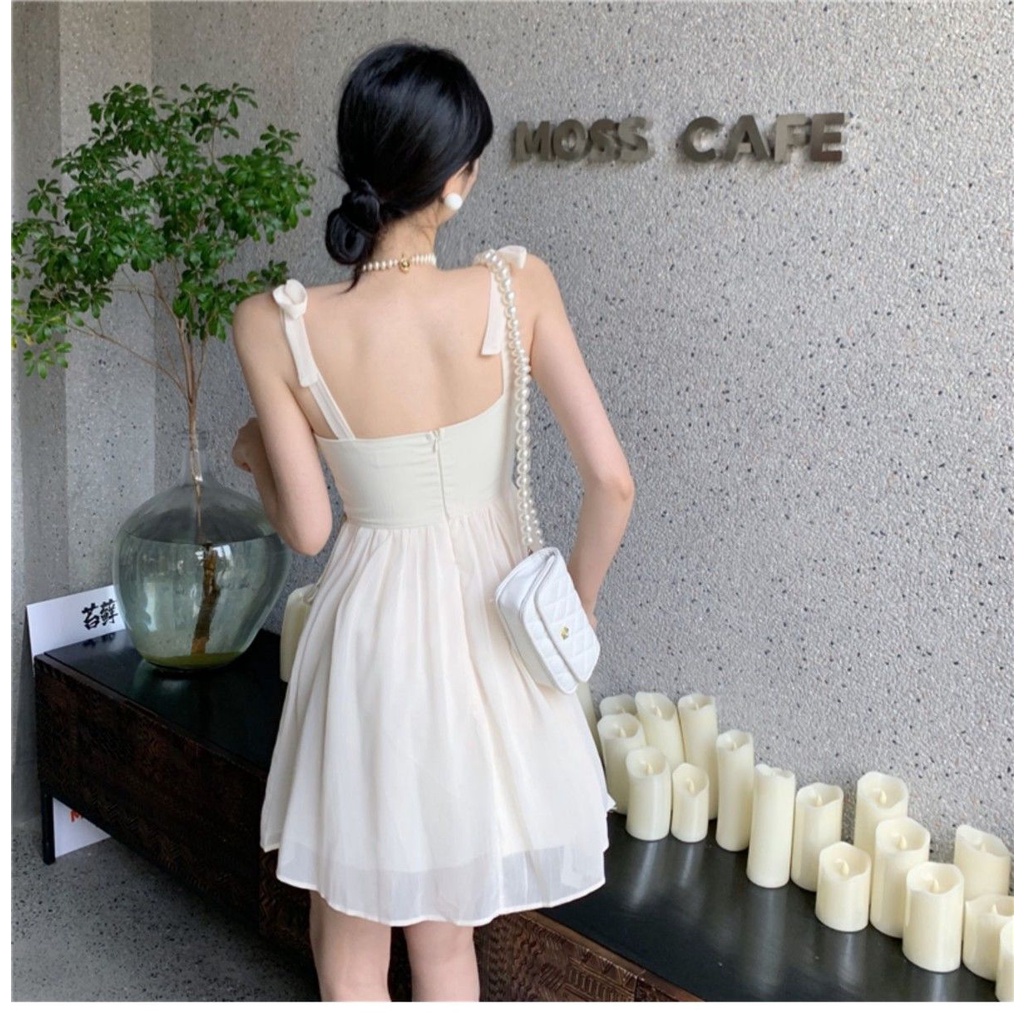 Đầm Công Chúa Dáng Ôm Eo Cao Kiểu Pháp Thời Trang Mùa Hè Xinh Xắn Cho Nữ