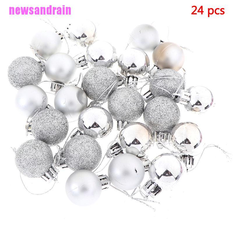 Set 24 món đồ trang trí cây thông Noel mừng giáng sinh xinh xắn