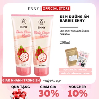 Bộ 2 Kem Body Dạng Sữa Dưỡng Trắng Da Dưỡng Ẩm Chống Nắng Da ENNY BARBIE SPF 15+ PA +++ Tặng Kèm Quà