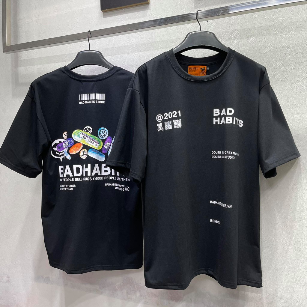 Áo thun BAD HAPPY PILLS nam nữ Kun shop full tag | BigBuy360 - bigbuy360.vn