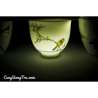 Chén Uống Trà Sứ Ngọc Bích