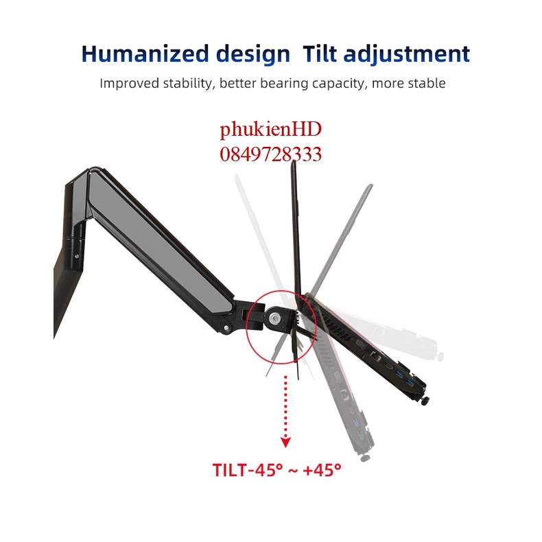 Giá Đỡ Kẹp Laptop - Macbook - Máy Tính Bảng - Ipad XY360 10-16Inch - Sản Phẩm Chưa Bao Gồm Tay Đỡ | BigBuy360 - bigbuy360.vn