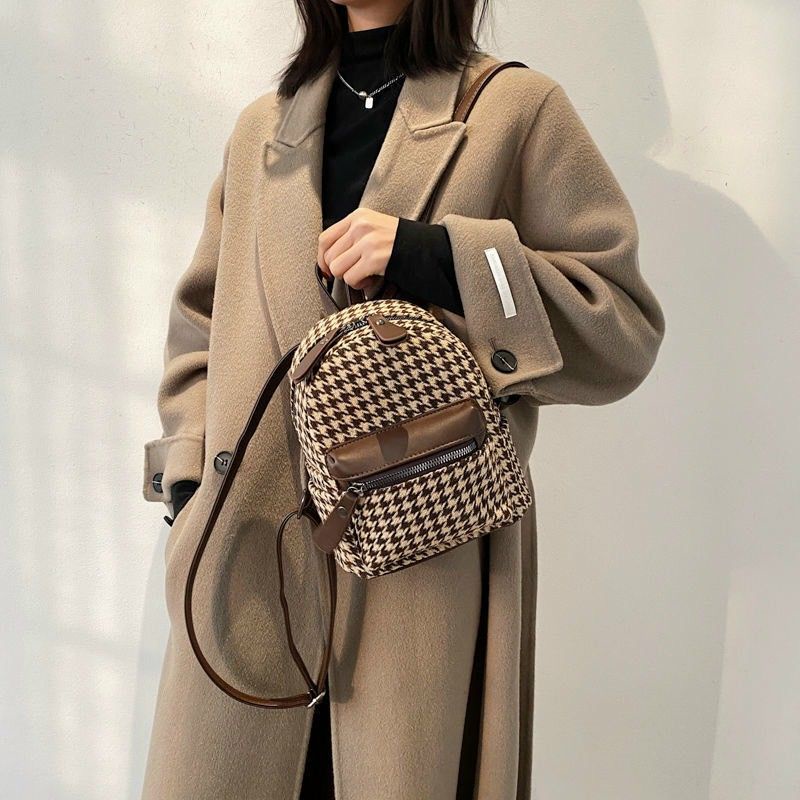 Balo nữ thời trang,balo mini Y&amp;N_shop thời trang công sở,phong cách hàn quốc họa tiết kẻ sọc,chất liệu da PU cao cấp