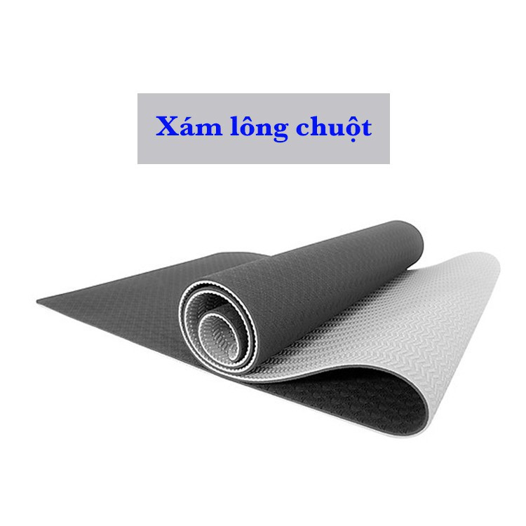 Giao Nhanh - Bảo Hành 365 Ngày - Lỗi 1 Đổi 1 - THẢM TẬP YOGA TPE CAO CẤP 2 LỚP 6MM