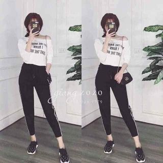 Quần legging 2 sọc thể thao