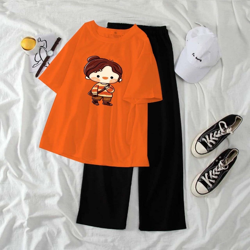 Sét bộ áo cô gái đi học ,,, quần ống rộng dài cute