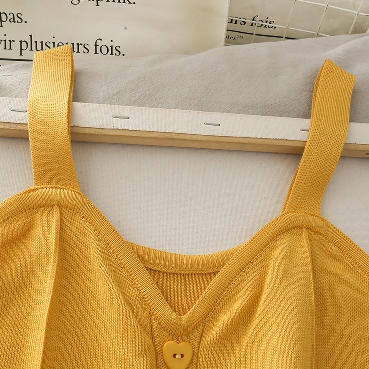 NUZIRO  Áo 2 dây  dệt kim mỏng thời trang cho nữ