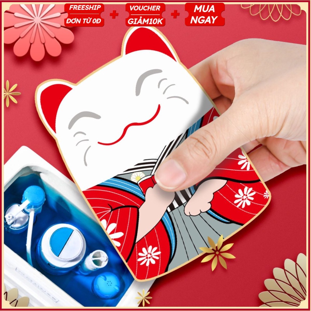 Chai thả bồn cầu,Viên tẩy rửa khử mùi hình chú mèo Maneki đặc trưng nhập khẩu Nhật Bản diệt 99% vi khuẩn GC36922