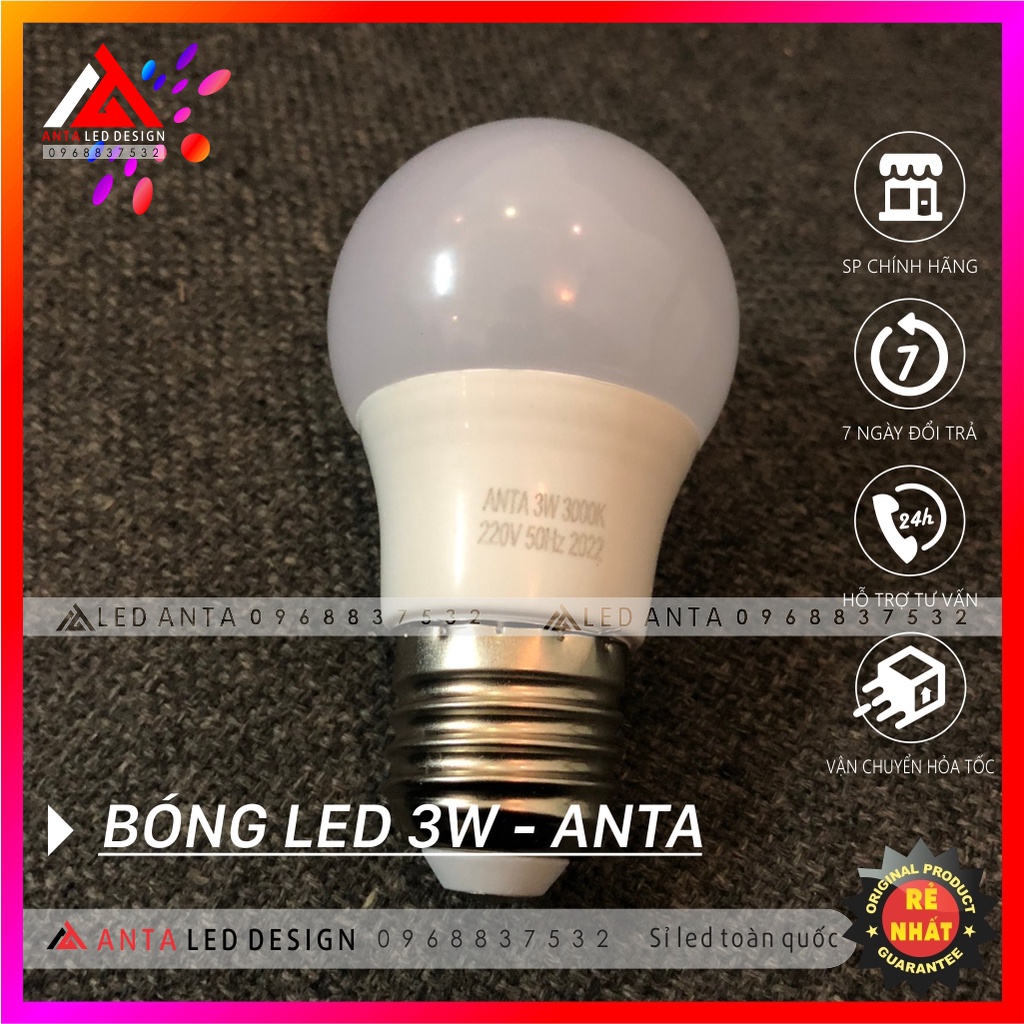 Bóng đèn led bulb 3w giá sỉ