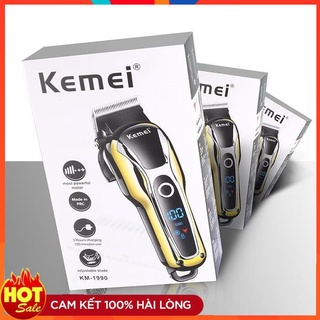 Tông Đơ Cắt Tóc Không Dây Chuyên Nghiệp KEMEI KM-1990 - Hàng Nhập Khẩu bảo hành 1 năm 1 đổi 1.