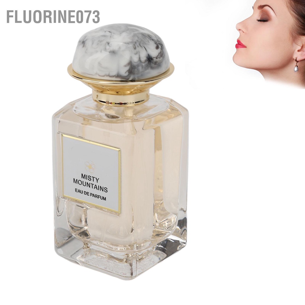 Fluorine073 Nước hoa Misty Mountains 50ml Hương thơm Phương Đông Đá cẩm thạch Nắp chai bằng kim loại Sprinkler Toilette cho Trang điểm