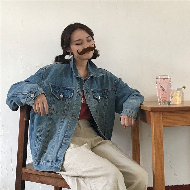 [ORDER] Denim jacket cổ trụ form rộng    Hàng Quảng Châu