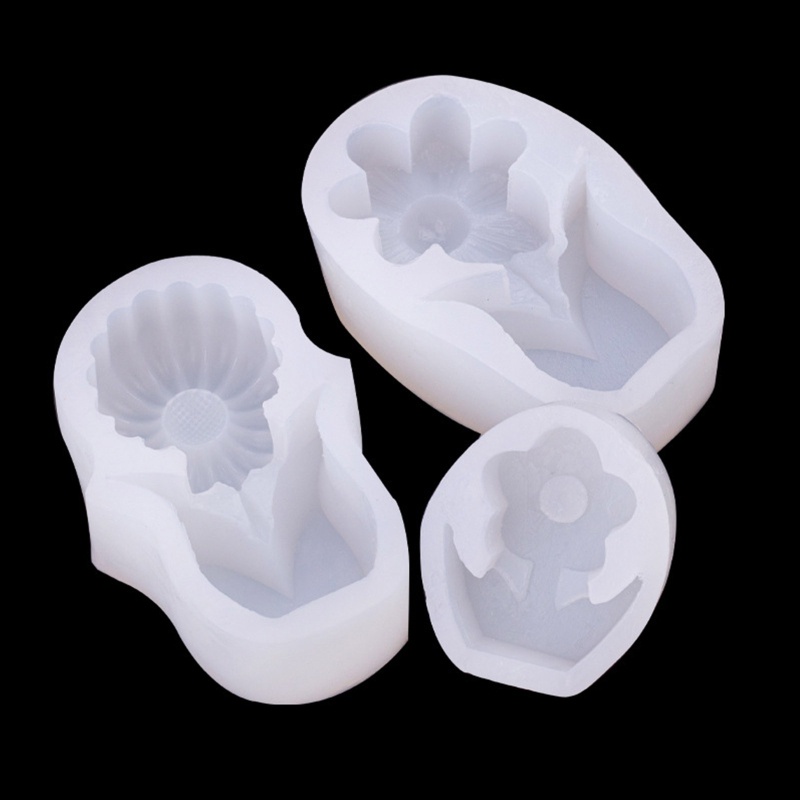 Khuôn silicone tạo hình làm nến hình hoa 3D DIY