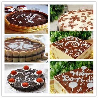 4PCS Bakery Tools Kitchen Heart Decorating Stencils Birthday Party Cake Mold