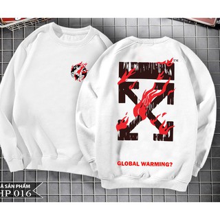 FREESHIP Áo khoác unisex- Áo hoodie off white- áo swearter off white ngọn lửa cực chất, chất đẹp ấm áp FREESHIP 50k
