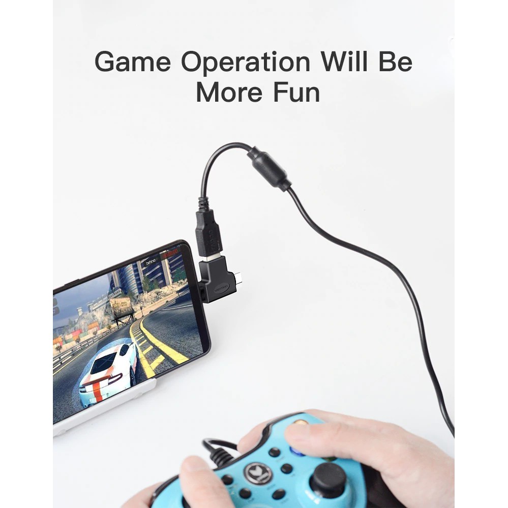 Vention Type C USB Adapter USB 3.0 OTG Adapter Cable 2 In 1 Micro USB OTG Converter For Xiaomi