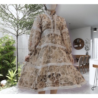 đầm hoa phối Liese ảnh thật viền ren cao cấp chubby (thời trang bigsize Anitagreen - Vicky G) AG89-0822