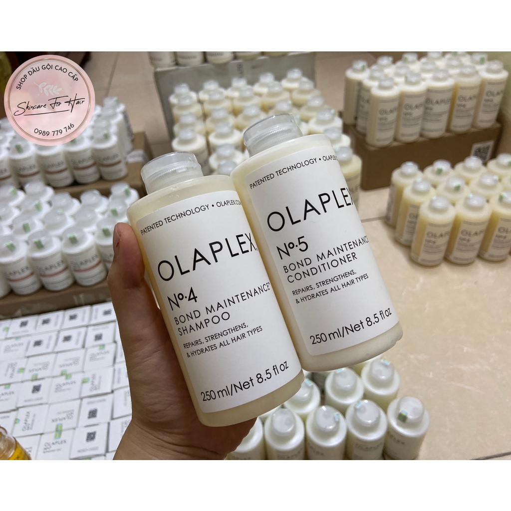 Dầu gội xả Olaplex No4 No5 dung tích 250ml dành cho tóc khô xơ, hư tổn, hóa chất