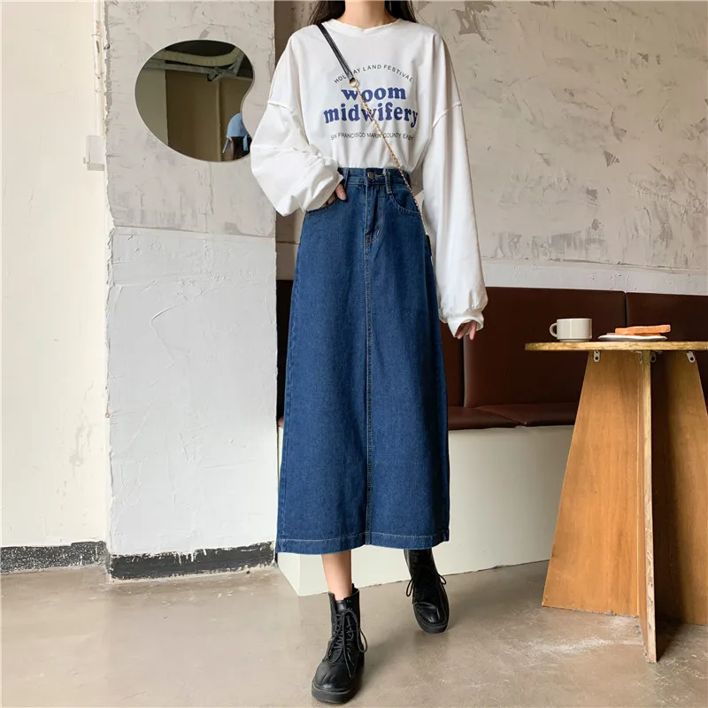 Chân Váy Jeans Dài Thời Trang Dành Cho Nữ | BigBuy360 - bigbuy360.vn