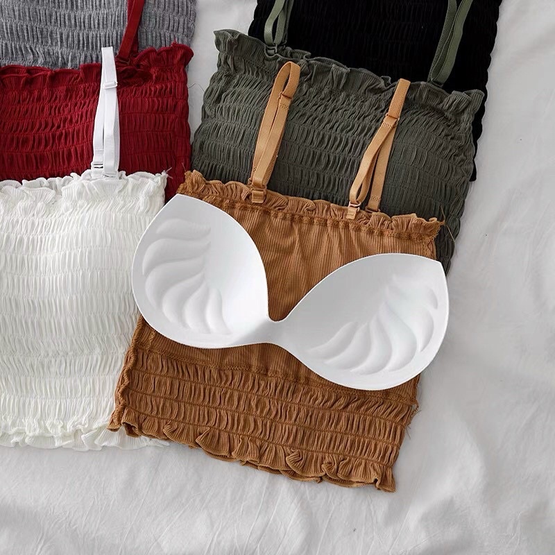 Áo 2 dây chun có đệm ngực dây điều chỉnh được