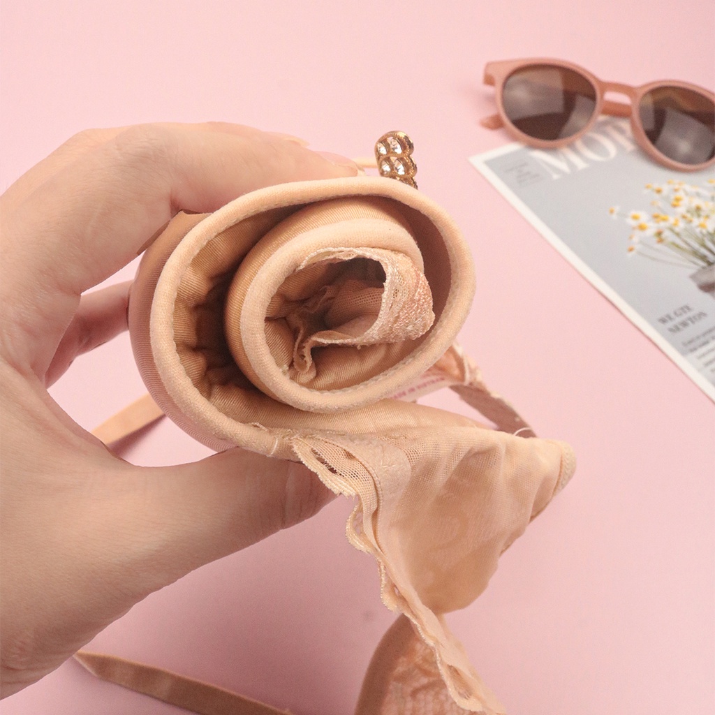 Áo Lót Nữ Cao Cấp Luperi LP820300001 Bản 2 Móc Ren Không Gọng Đệm Đẩy Vừa Mút Siêu Thoáng