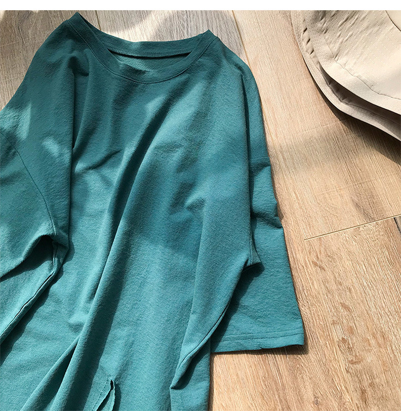 NRVP 2021 summer new short-sleeved T-shirt women's loose mid-length student top tees