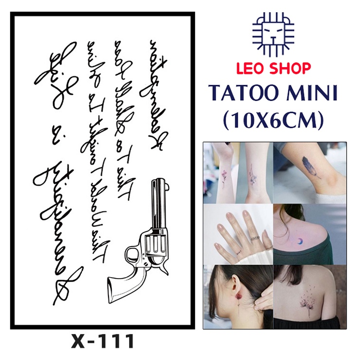Hình Xăm Dán Mini Dòng Chữ