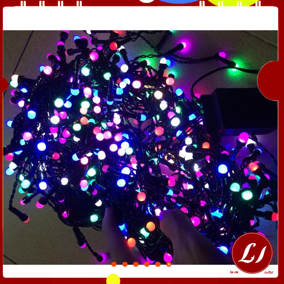Dây đèn led kim cương dài 40M trang trí Giáng sinh, lễ tết (DÂY ĐEN)