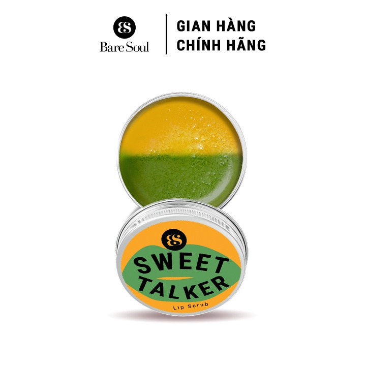 Son tẩy tế bào chết môi thiên nhiên giúp dưỡng môi, giảm thâm môi, chống lão hóa BareSoul Sweet Talker Lip Scrub 20g