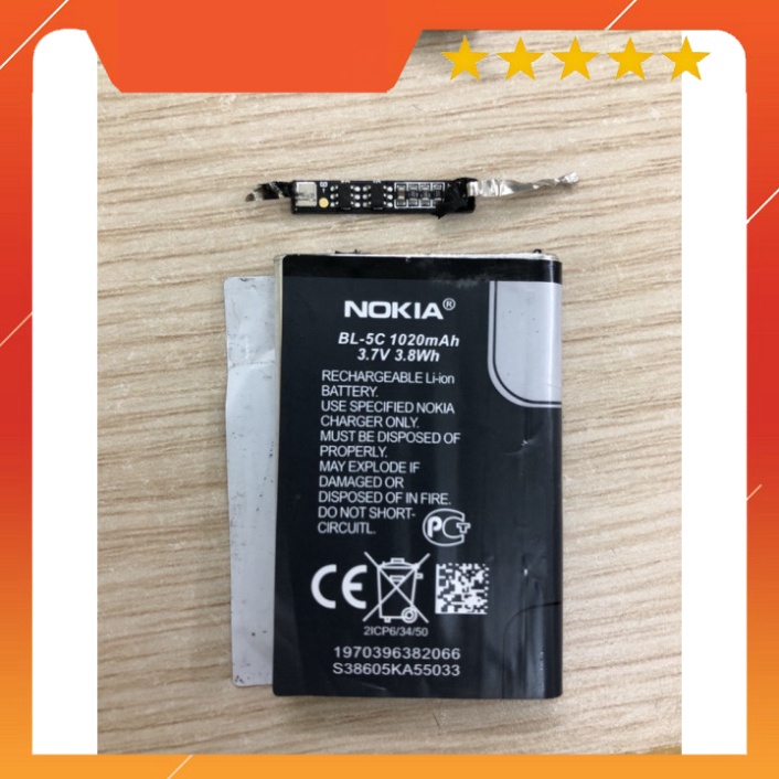 Pin  BL 5c  1020 Mah,  hàng 2 ic chống phù, bảo hành 12 tháng
