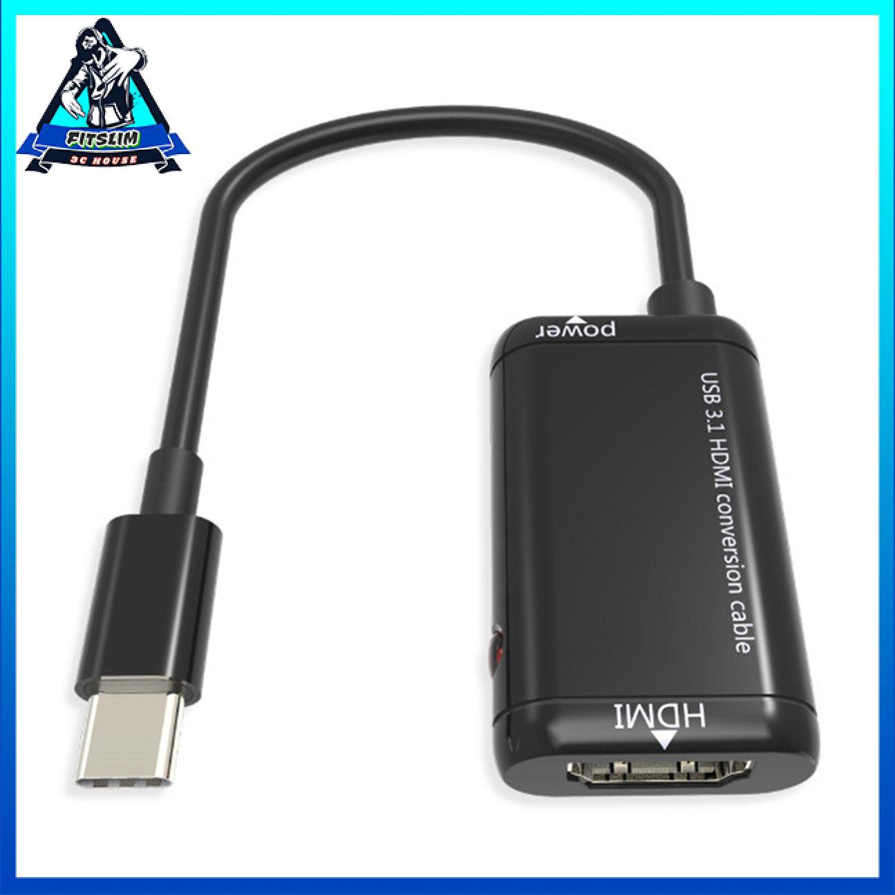Bộ chuyển đổi USB-C loại C sang HDMI Cáp TV USB 3.1 cho máy tính bảng điện thoại MHL Android