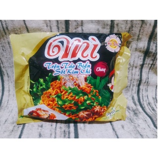 Mì trộn tảo biển sốt kim chi chay âu lạc